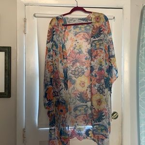 3XL floral kimono/cover up